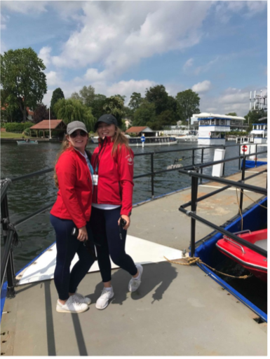 Two lifeguards on the dock at Henley