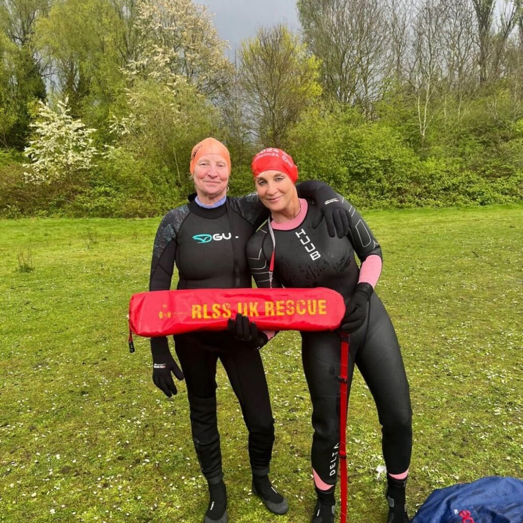 Lifeguards in wetsuit