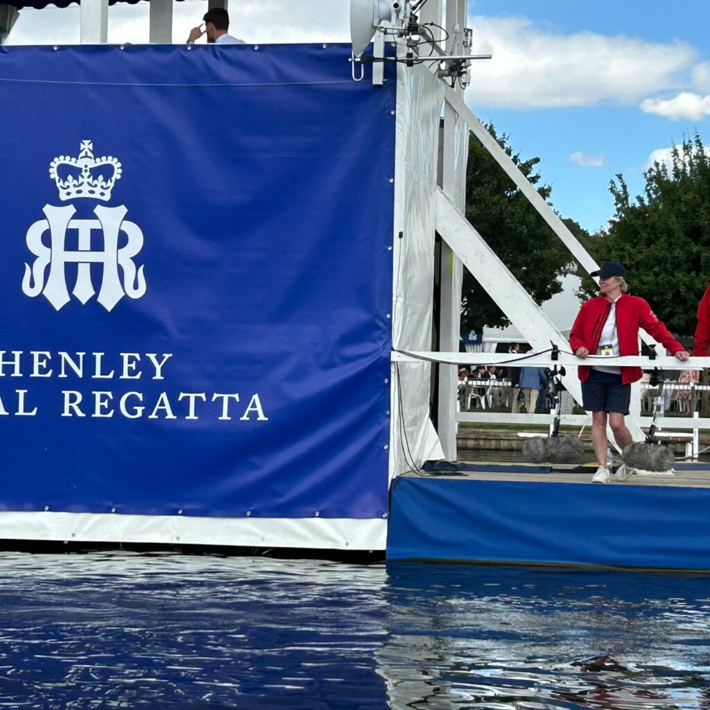Lifeguards watching finish line at Henley Royal Regatta