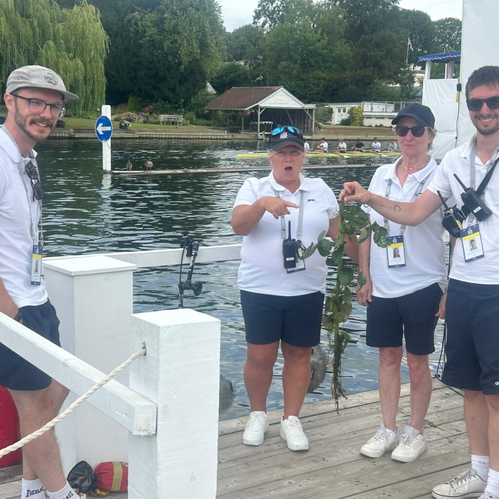 Lifeguard team with recovered branch