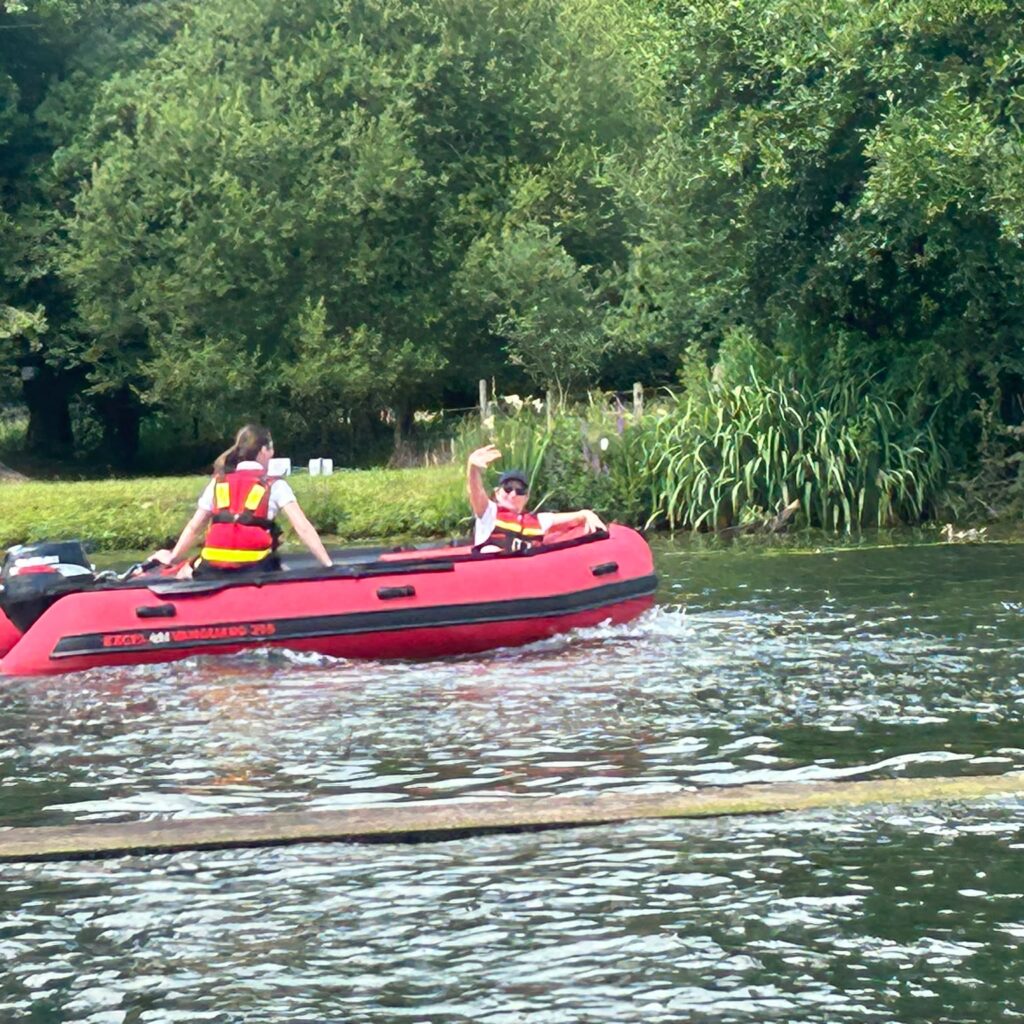 Two lifeguards on small IRB