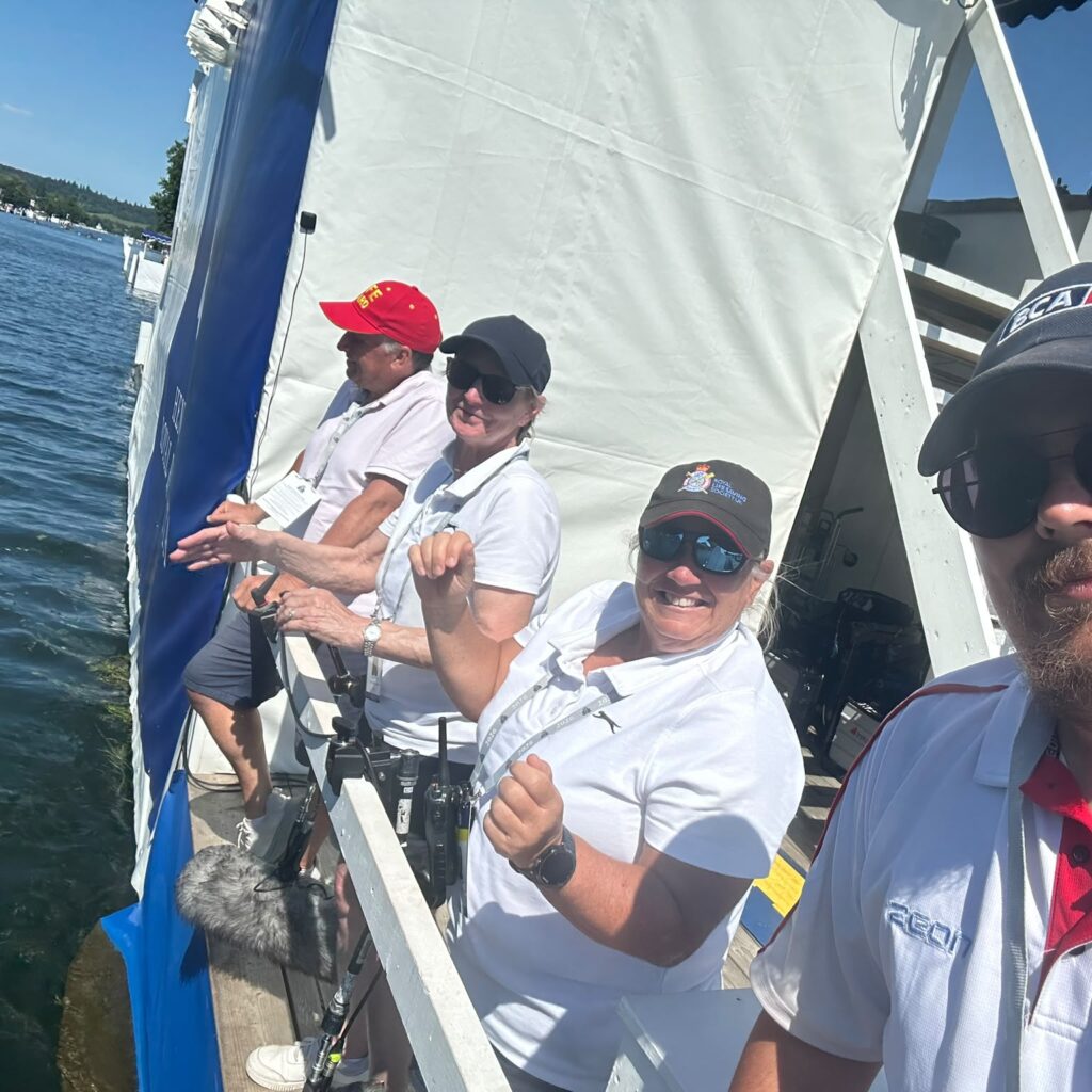 4 lifeguards at Henley Regatta finish line