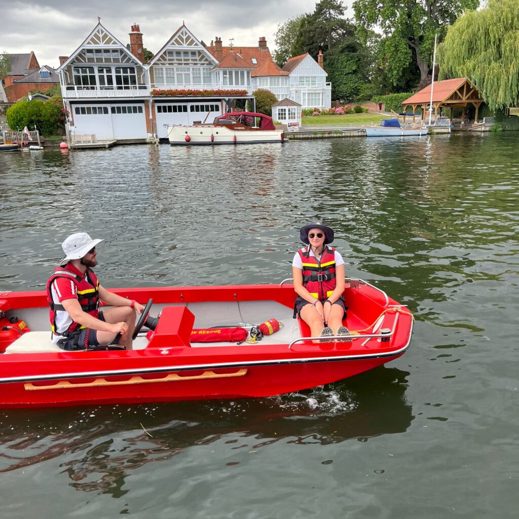 Safety boat at Henley Regatta