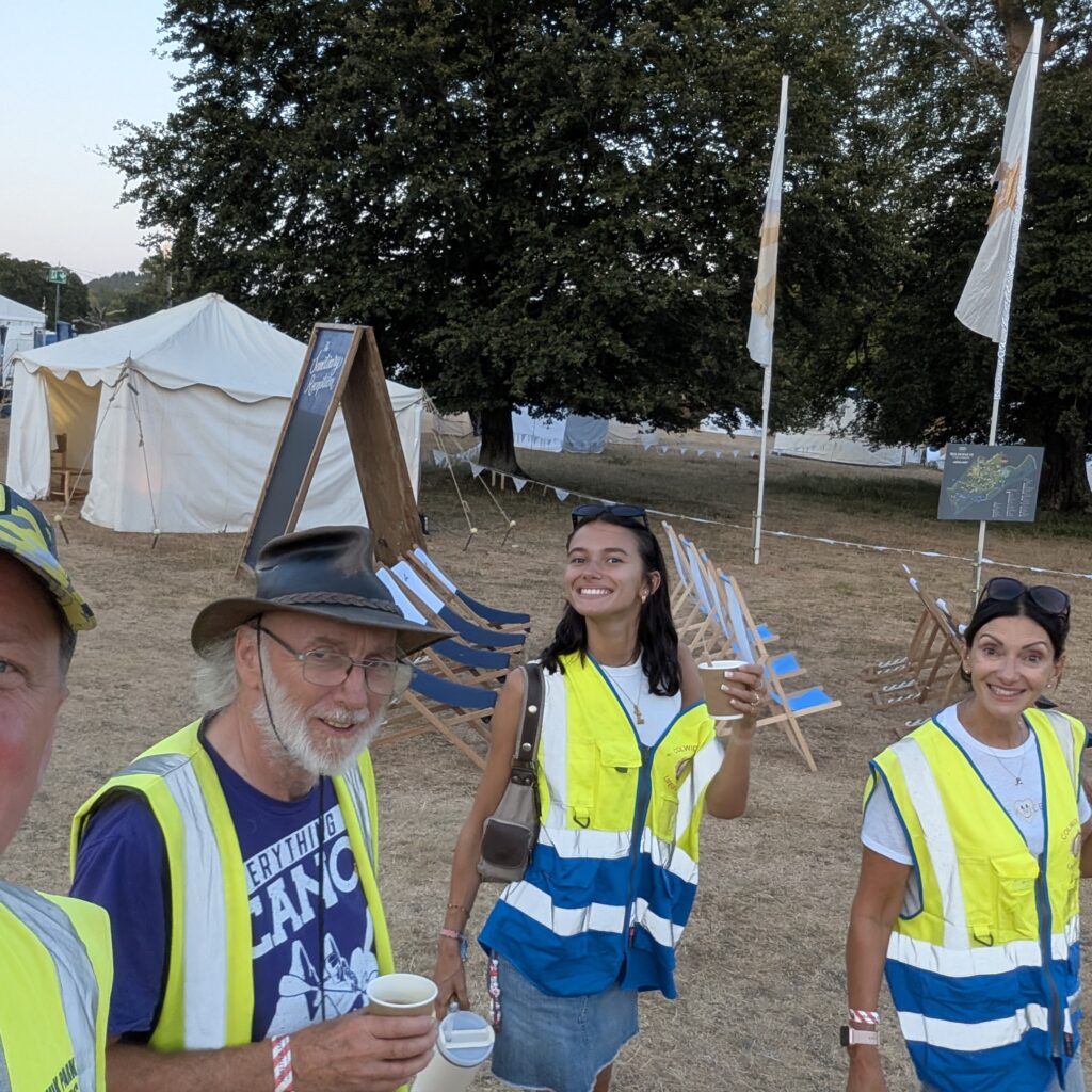 Lifeguard team walking on site at Wilderness festival