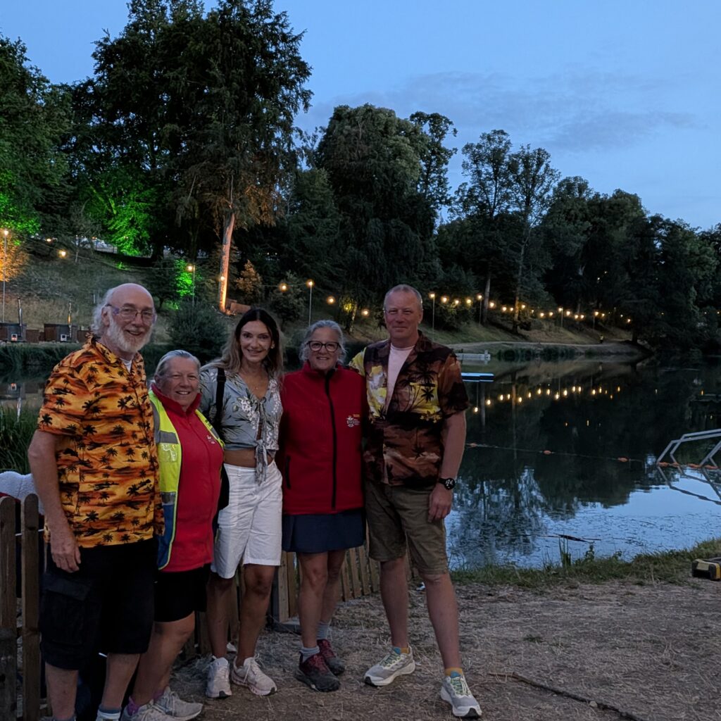 Lifeguard team on night out near the lakes