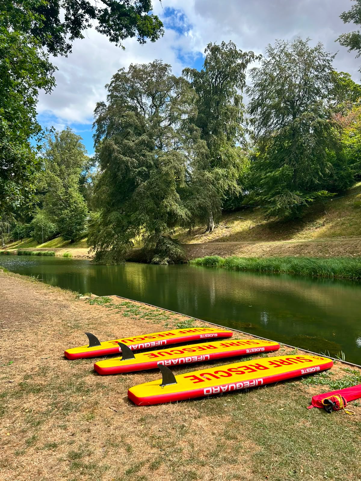 Rescue boards next to Lake Wilderness