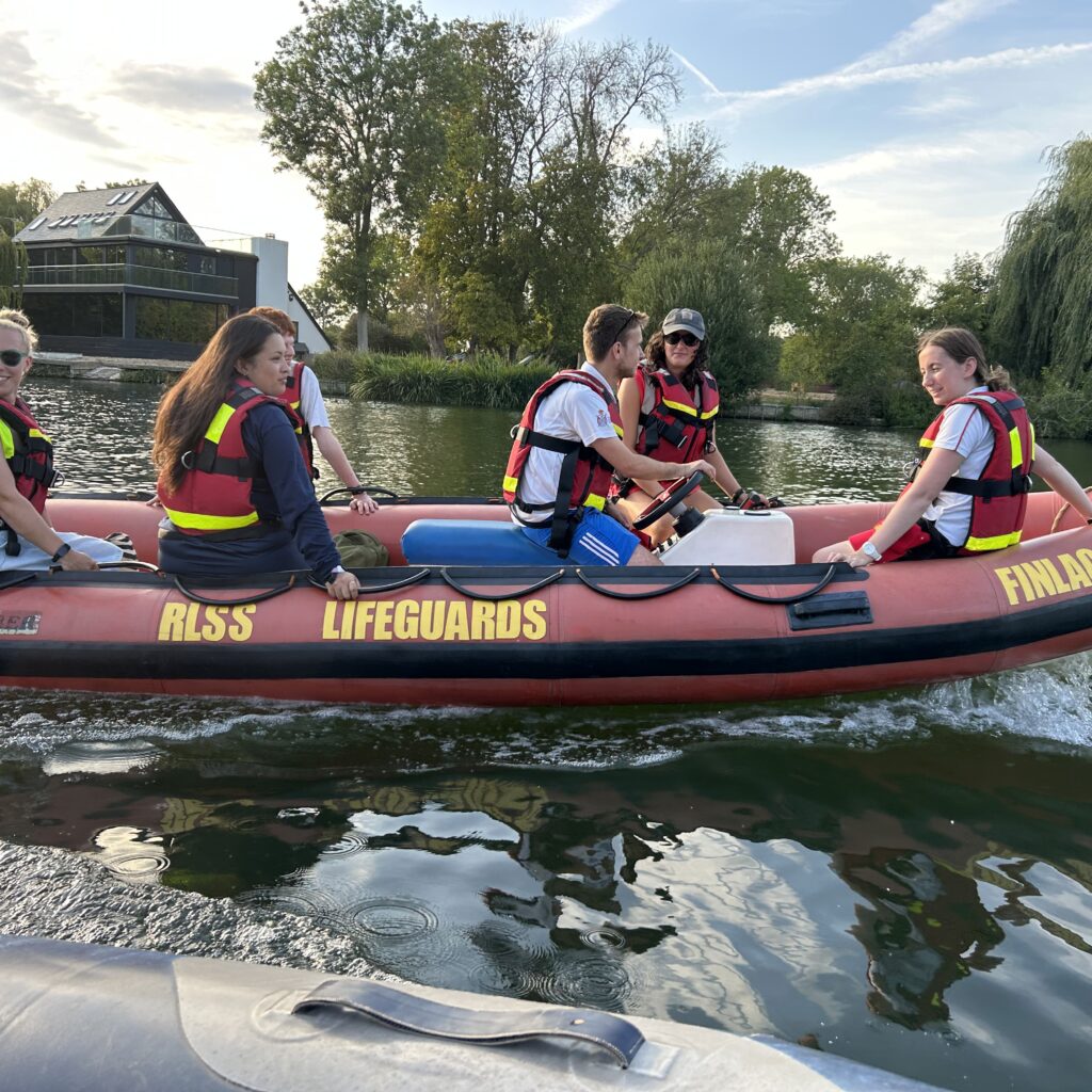 Lifeguards getting a life on lifeboat